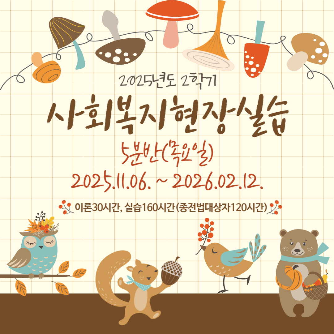 사회복지현장실습 11월반 모집